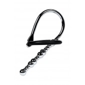 Серебристый уретральный плаг-бусины TOYFA Metal с мягким фиксириющим кольцом - ToyFa - купить с доставкой в Костроме