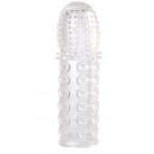 Прозрачная закрытая гелевая насадка - 13,5 см. - Toyfa Basic - в Костроме купить с доставкой