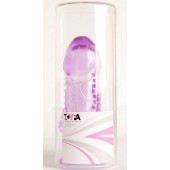 Фиолетовая гелевая насадка с шипами - 13 см. - Toyfa Basic - в Костроме купить с доставкой