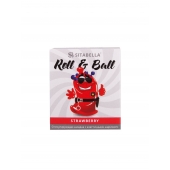 Стимулирующий презерватив-насадка Roll   Ball Strawberry - Sitabella - купить с доставкой в Костроме