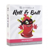 Стимулирующий презерватив-насадка Roll   Ball Raspberry - Sitabella - купить с доставкой в Костроме