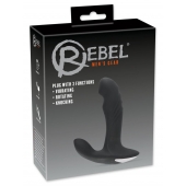 Черный вибромассажер простаты с функцией римминга Plug with Perineum Stimulator - 16,6 см. - Orion - в Костроме купить с доставкой