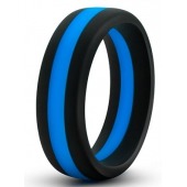 Черно-синее эрекционное кольцо Silicone Go Pro Cock Ring - Blush Novelties - в Костроме купить с доставкой