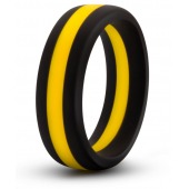 Черно-желтое силиконовое эрекционное кольцо Silicone Go Pro Cock Ring - Blush Novelties - в Костроме купить с доставкой