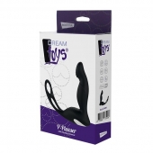 Черный вибромассажер простаты P-PLEASER W ERECTION ENHANCE - Dream Toys - в Костроме купить с доставкой
