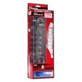 Прозразная закрытая насадка на пенис с поддержкой мошонки Clearly Ample Penis Enhancer - 22 см. - XR Brands - в Костроме купить с доставкой
