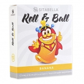 Стимулирующий презерватив-насадка Roll   Ball Banana - Sitabella - купить с доставкой в Костроме