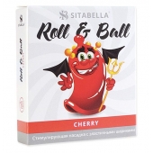 Стимулирующий презерватив-насадка Roll   Ball Cherry - Sitabella - купить с доставкой в Костроме