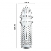 Закрытая прозрачная насадка Crystal sleeve - 14,2 см. - Erowoman-Eroman - в Костроме купить с доставкой