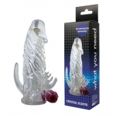 Закрытая прозрачная вибронасадка на пенис Crystal Sleeve Vibe - Erowoman-Eroman - в Костроме купить с доставкой