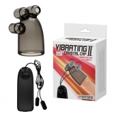 Дымчатая насадка-мастурбатор с вибрацией Vibrating Crystal Cap II - Baile - в Костроме купить с доставкой