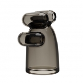 Дымчатая насадка-мастурбатор с вибрацией Vibrating Crystal Cap II - Baile - в Костроме купить с доставкой