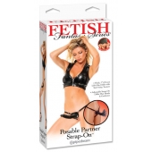 Черный податливый страпон Posable Partner Strap-On - 17,8 см. - Pipedream - купить с доставкой в Костроме