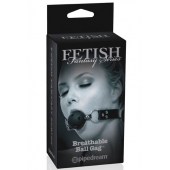 Черный кляп с дырочками Breathable Ball Gag - Pipedream - купить с доставкой в Костроме