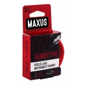 Ультратонкие презервативы в железном кейсе MAXUS Sensitive - 3 шт. - Maxus - купить с доставкой в Костроме