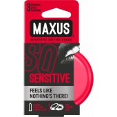 Ультратонкие презервативы в железном кейсе MAXUS Sensitive - 3 шт. - Maxus - купить с доставкой в Костроме