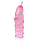 Закрытая рельефная насадка Crystal sleeve snakes в виде змеи с усиками - 14 см. - Erowoman-Eroman - в Костроме купить с доставкой