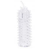 Закрытая рельефная насадка Crystal sleeve с усиками - 12 см. - Erowoman-Eroman - в Костроме купить с доставкой