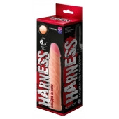 Телесная насадка без мошонки на Harness с коннектором BLACK LINE - 17,5 см. - LOVETOY (А-Полимер) - купить с доставкой в Костроме