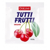 Пробник гель-смазки Tutti-frutti с вишнёвым вкусом - 4 гр. - Биоритм - купить с доставкой в Костроме