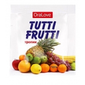 Пробник гель-смазки Tutti-frutti со вкусом тропических фруктов - 4 гр. - Биоритм - купить с доставкой в Костроме