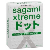 Презервативы Sagami Xtreme SUPER DOTS с точками - 3 шт. - Sagami - купить с доставкой в Костроме