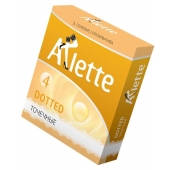 Презервативы Arlette Dotted с точечной текстурой - 3 шт. - Arlette - купить с доставкой в Костроме