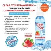 Очищающий спрей для игрушек CLEAR TOY Strawberry - 100 мл. - Биоритм - купить с доставкой в Костроме
