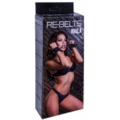 Черные кожаные наручники Naila - Rebelts - купить с доставкой в Костроме