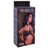 Черный поводок и чокер с кольцом Rada - Rebelts - купить с доставкой в Костроме