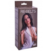 Коричневый поводок и чокер с кольцом Sofi - Rebelts - купить с доставкой в Костроме