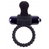 Черное эрекционное виброкольцо Vibrating Silicone Super Ring - Pipedream - в Костроме купить с доставкой