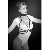 Черная упряжь на грудь Julia - Bijoux Pour Toi - купить с доставкой в Костроме
