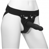 Черный полый вибрострапон Body Extensions BE Aroused - 17,78 см. - Doc Johnson - купить с доставкой в Костроме
