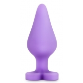 Фиолетовая анальная пробка Naughty Candy Heart Do Me Now - 8,9 см. - Blush Novelties - купить с доставкой в Костроме