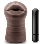 Коричневый мастурбатор-ротик Heather - Blush Novelties - в Костроме купить с доставкой