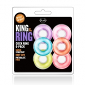 Набор из 6 эрекционных колец King of the Ring - Blush Novelties - в Костроме купить с доставкой