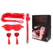 Пикантный набор БДСМ из 4 предметов в красном цвете - Notabu - купить с доставкой в Костроме