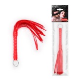 Красная плеть с рукоятью в оплетке - 28 см. - Notabu - купить с доставкой в Костроме