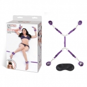 Фиолетовый набор фиксаций на кровати Classic Bedspreader - Lux Fetish - купить с доставкой в Костроме