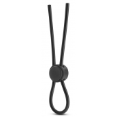 Черное силиконовое лассо на пенис SILICONE LOOP COCK RING - Blush Novelties - в Костроме купить с доставкой