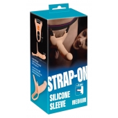 Силиконовый полый страпон на ремнях Silicone Strap-on - 16 см. - Orion - купить с доставкой в Костроме