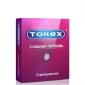 Презервативы Torex  Сладкая любовь  с ароматом клубники - 3 шт. - Torex - купить с доставкой в Костроме