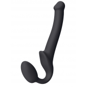 Черный безремневой страпон Silicone Bendable Strap-On S - Strap-on-me - купить с доставкой в Костроме
