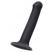 Черный фаллос на присоске Silicone Bendable Dildo M - 18 см. - Strap-on-me - купить с доставкой в Костроме