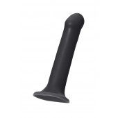 Черный фаллос на присоске Silicone Bendable Dildo L - 19 см. - Strap-on-me - купить с доставкой в Костроме