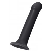 Черный фаллос на присоске Silicone Bendable Dildo L - 19 см. - Strap-on-me - купить с доставкой в Костроме
