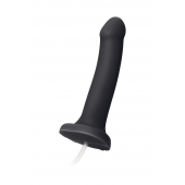 Черный фаллос с имитацией эякуляции Silicon Cum Dildo L - 19,6 см. - Strap-on-me - купить с доставкой в Костроме