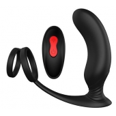 Черный массажер простаты REMOTE P-PLEASER - Dream Toys - в Костроме купить с доставкой