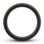 Черно-зеленое эрекционное кольцо Silicone Go Pro Cock Ring - Blush Novelties - в Костроме купить с доставкой